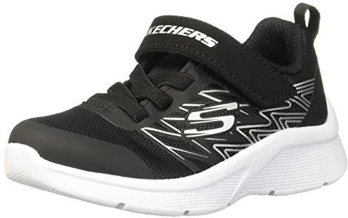 Skechers Garçon Microspec Texlor Sneaker, Noir, 30 EU