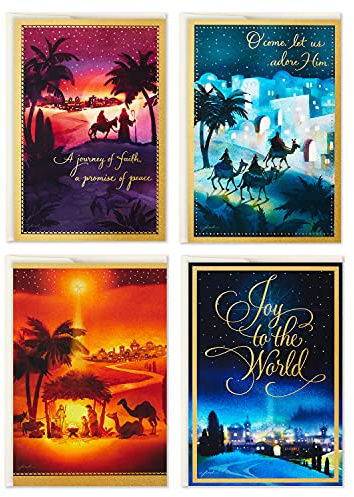 Hallmark Religious Boxed Christmas Cards Assortment, Nativity (40 Cards and Envelopes)