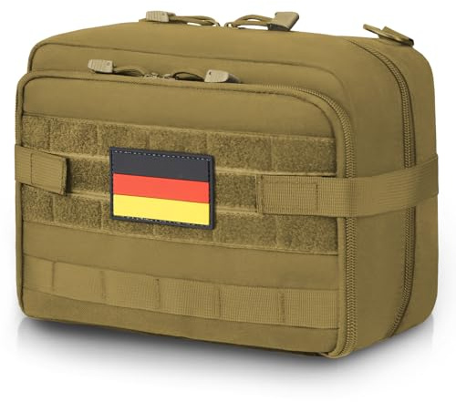 Jueachy Borsa tattica Molle Admin Bag Utility Tool Pouch Attacco EDC Grandi Tasche Molle Accessori Marsupio Uomo Tattica Militare Borsello per Campeggio Piccolo Strumento All'Aperto