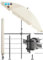4smile Sonnenschirm Balkon SunnyJoy, 3-in-1 SET, Beige - UPF 50+ Sonnenschirm Ø 180 cm + Sonnenschirmhalter Balkongeländer + Sonnenschirmhülle - Sonnenschutz Balkon Set