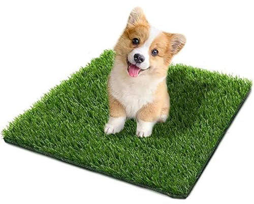 SSRIVER 50*60CM Hundeklo für Zuhause & Hundetoilette Balkon Welpen Training Hundetoilette Ersatzrasen mit Kunstrasen Outdoor Ideal für Wohnung & Balkon