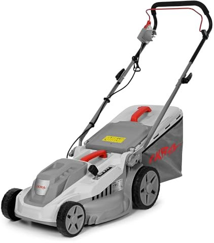 IKRA cortacésped eléctrico IERM 1638-1, 1600W, 5 Posiciones de Ajuste de Altura de Corte 30-75mm, Ancho de Corte 38cm