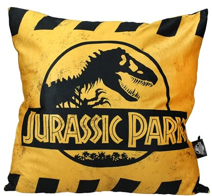 SD TOYS - Jurassic Park logotyp fyrkantig kudde, vakuumförpackning, mått 45 x 45 cm