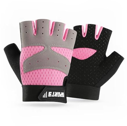 ALLY-MAGIC Kids Half Finger Cycling Gloves, Fingerless Children Training Bike Mittens Breathable Non Slip Outdoor Sports Glove for Boys Girls Y4ETBZST