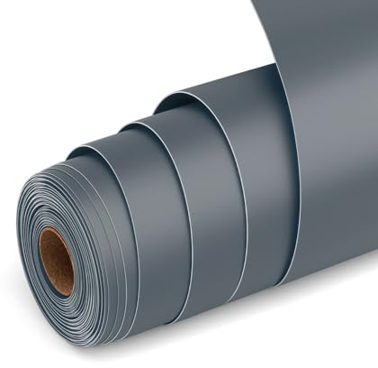 UIOK Vinile Adesivo, Matte Grigio Vinile 30,5 x 914,4 cm Vinil Permanente Adesivo per Cricut, Rotolo Pellicola in Grigio Vinil-e Plotter Regali Fai Da Te, Tazze, Plastica