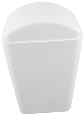 Hohopeti Papelera Plástica con Tapa Abatible Diseño y Ahorro de Espacio Cubo Resistente para Oficina Dormitorio Cocina y Baño Capacidad y Duradera
