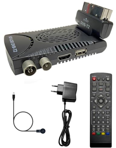 Tacdas Décodeur TV TV HD DVB-T2 avec 265 / HEVC Décodage Set Top Box EPG EU Plug