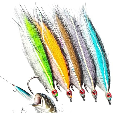 Fiskedrag 5 stycken artificiella gösbeten är försedda med