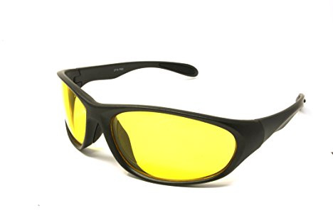 Colorviper HD Night View Vision Reducing glare car headlight Driver's Yellow Driving Game Glasses (Sport Wrap full rim matte dark gunmetal, one color)