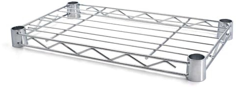 GSEUROMARKET Ripiano Leggero 35 X 60 Cm Cromato Per Libreria Scaffalatura Espositore Componibile Serie Mini System Archimede
