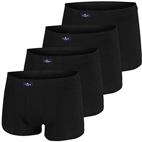 TOM TAILOR Herren Boxershorts Pants | 4 Stück in Dose (L | 6, 4 x schwarz)