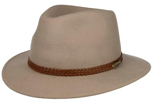 Lierys Rollable Wool Felt Hat Water-Repellent Crush-Resistant Made in Italy Men Fall/Winter Beige