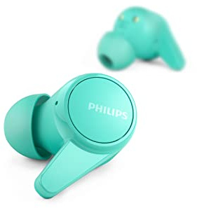 Philips T1207 True Wireless Headphones with Up to 18 Hours Playtime and IPX4 Water Resistance, Teal