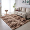 VOFUSHON Wohnzimmer Hochflor Teppich,Shaggy Flur Läufer Teppich Modern Flauschiger Weich Bunte Batik Teppich Groß für Wohnzimmer Deko/Schlafzimmer/Kinderzimmer(braun,80 x 150 cm)