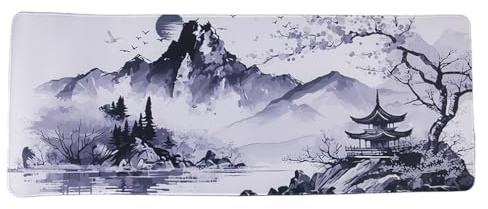lachineuse XXL musmatta - Fuji-berget - Asiatiska njutningar - 800 x 300 x 3 mm - Japansk dekoration - halkfri och vattentät - deco kontor - presentidé Japan Asien