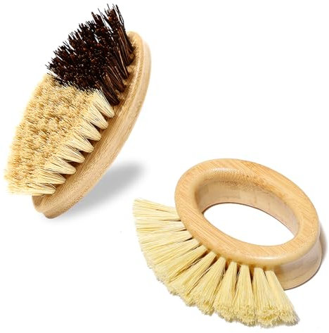 Full Circle Dual Use Vegetable Brush Scrubber for Food Cleaning - Ergonomic Tool for Fruits & Potatoes