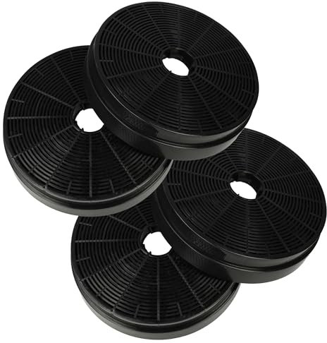 vhbw 4x Filtres à charbon actif remplacement pour Klarstein 10030727, CGCH3 pour hotte aspirante - 17,5 cm