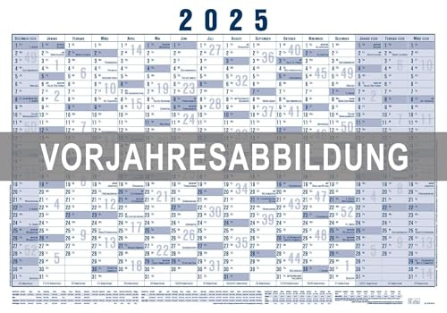 Zettler Plakatkalender 16 Mon 5 Stk. gerollt 2026 – Wandkalender XXL 100 × 70 cm, 15 Monate auf 1 Seite inkl. Dez. 2025 & Jan./Feb. 2027, große Tagesfelder, Arbeitstage-, Wochenzählung