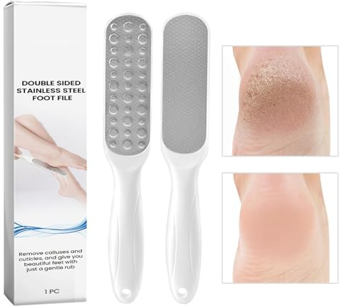 per piedi per rimozione calli, per pedicure in acciaio inossidabile, Raschietto per calli per pedicure, Raschietto professionale per raschietto per talloni a doppia faccia per talloni screpolati