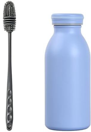 Borraccia Termica 350ml in Acciaio Inox, Borraccia Termica Piccola, Bottiglia a Doppia Parete, Borracce Termiche Prova di Perdite, Bottiglia Isolata per Scuola, Campeggio, Ciclismo (Blue)