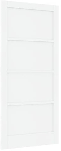 vidaXL Inredningsdörr ORKDAL Vit 93 x 202 cm Plywood, Sovrumsdörr, rektangulär, modern design, hållbart tallträ, DIY-inredning för hemmet