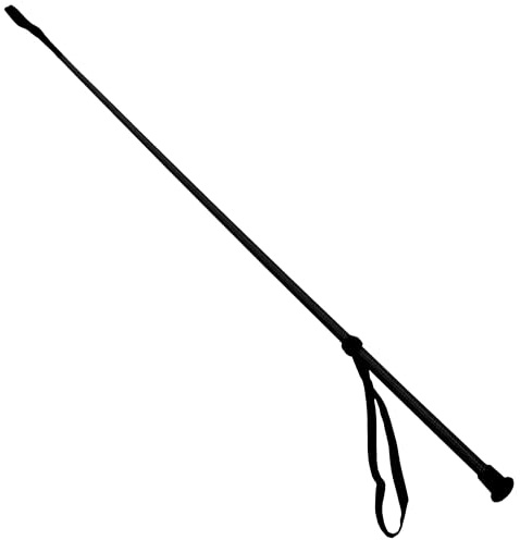 KetoBarrow Equestrian Dressage Crop Nylon Schooler Horse Riding Crop 100cm with Wrist Strap Black