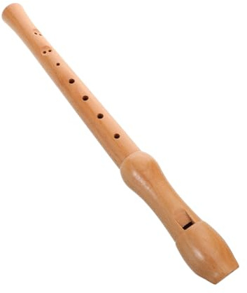 Wooden Eight Hole Recorder for Beginners and Toddlers, Khaki