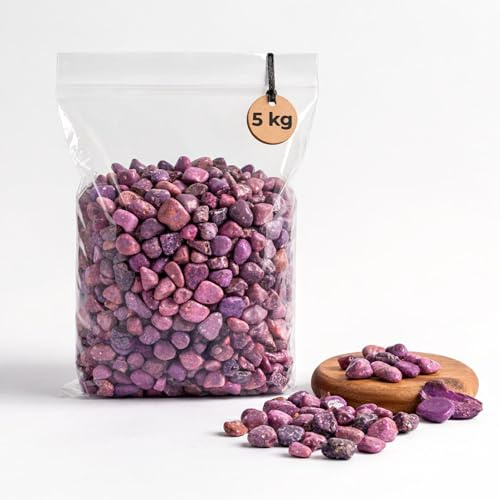 Granulato decorativo lilla, Ø 8 – 16 mm, senza polvere, 5 kg, piccole pietre decorative come decorazione colorata