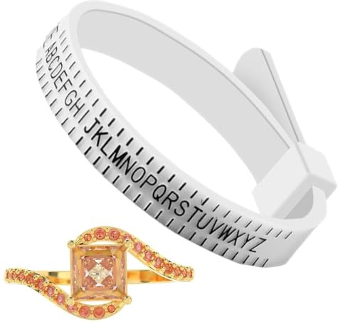 di misurazione per anelli, strumento riutilizzabile per misurare la circonferenza delle dita, strumento di misurazione delle dimensioni 'anello per uomini e donne, Refer to description