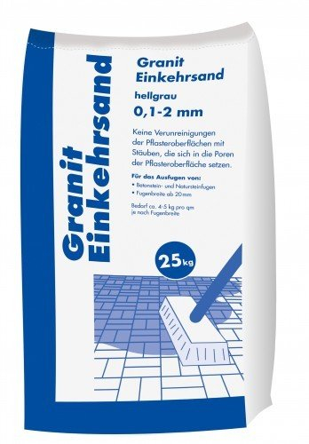 Hamann Mercatus GmbH 25kg Granit Einkehrsand hellgrau 0,1-2,0 mm - Fugen & Einkehrsand