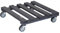 WAGNER Pflanzenroller PALETTI 38 x 38 x 9,5 cm I Kübelroller für Außenbereich + Innenbereich I FSC®-Massivholz, anthrazit, softe Rollen I Tragkraft 120 kg I Made in EU - 20041201