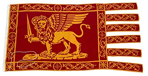NS Bandiere | Bandiera Serenissima Repubblica Venezia San Marco Leone Spada Code Staccate cm50x100 Tessuto Nautilus 130gr m²