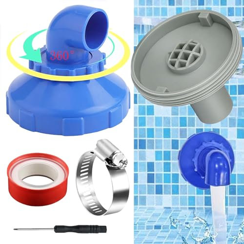 Boquilla de entrada para piscina giratoria 360°, diámetro 32/38, boquilla de piscina ajustable, juego de boquillas para piscina, boquilla de entrada para piscina de 32 mm, accesorios para piscina,