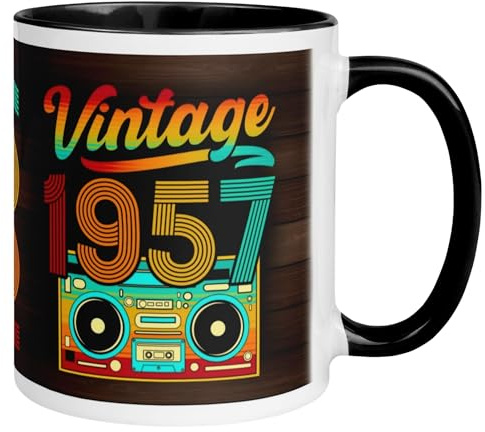 1957 Geburtstag Mann Frau | Vintage – 69 Jahre Geschenk | Jahrgang Tasse | Lustige Geschenktasse zum 69. Geburtstag | Geburtstagsdeko für Männer und Frauen zum 69ten | Made in Germany