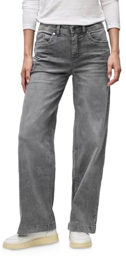 Street One 3716500 Jean à Jambes Larges, Gris Clair délavé au Hasard, 31W / 32L Femmes