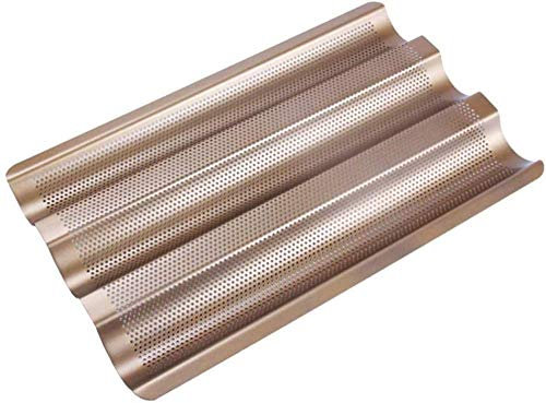 zaizai Teglia da Forno per Baguette Teglia da Forno per Pane Francese Stampo in Acciaio al Carbonio Antiaderente Wave Bread Bar Vassoio per Baguette Strumento di Cottura da Cucina