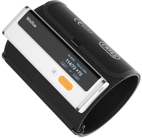 Wellue Bluetooth Blood Pressure Monitor for Home Use, Upper Arm Blood Pressure Machine with Cuff Size 8.6-16.5, Portable Digital BP Monitor with Free APP for iOS & Android, Reports Shareable