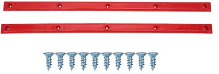 2Pcs Skateboard Rails Protector Wear-resistant Flexible Ribs Bones Board Rails with Mount Screws(red) Cycling