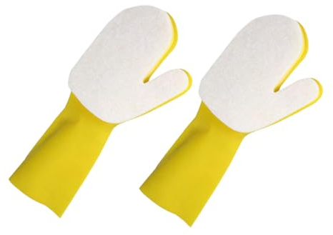 ABOOFAN 2pcs Cleaning Dishes Washing Glove Hot Tub Accessories for Adults Silicone Dishwashing Mittens Oven Mitts Kitchen Supply Sponge Wash Aldult