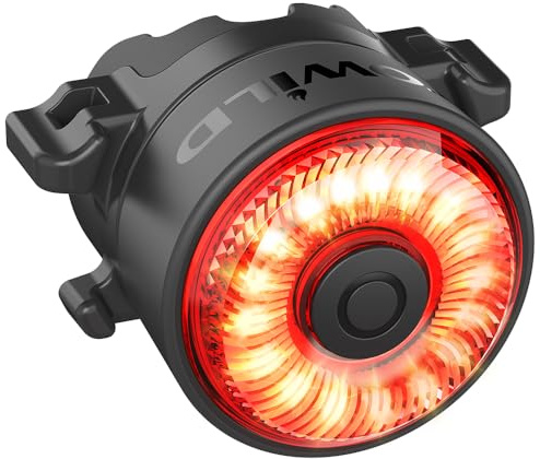 TOWILD TL03 Bike Tail Light Smart Brake Sensing Bike Rear Lights,Type-C Cable Waterproof Bicycle Back Lights Led Rechargeable Auto On/Off Flash Strobe Safety Red Taillight for Road Cycling Commuting