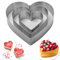 WWYSSZ 3 Stück Herzbackform-set, 10/15/20 cm Herz Backform Edelstahl Tortenring Herzform Kuchen Kuchenform Backrahmen Groß, für Tortendeko Back Zubehör Schichtkuchen Urlaubs Party