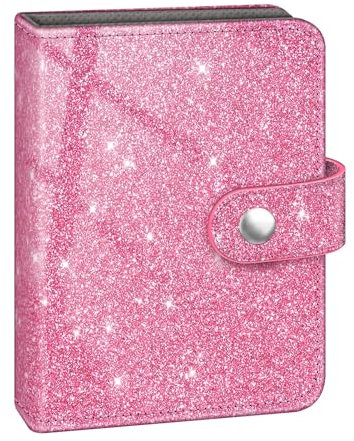 FINTIE Mini Album Photos pour Photo 2.28 x 3.43 Pouces (5.8 x 8.7 cm), 52 Photo, Album Photo pour Fujifilm Instax Mini Se/12/11/40/99/7+/LiPlay, Polaroid Hi-Print etc, Coeurs Pluie