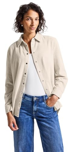 Street One Damen 3411989 Cord Longblouse, Malted beige, 38