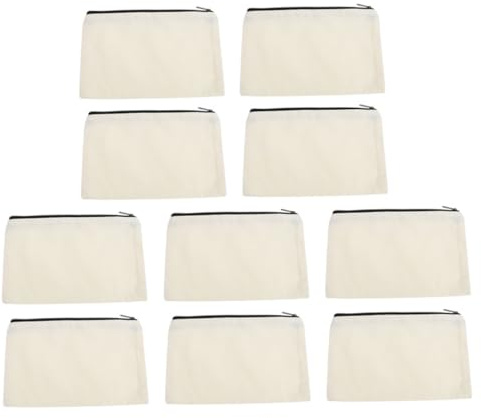 IWOWHERO 10 Piezas para Cosméticos DIY con Transferencia de Calor Neceser Portátil para Viaje Estuche Personalizable para Maquillaje y Artículos de Higiene Resistente y Espacioso