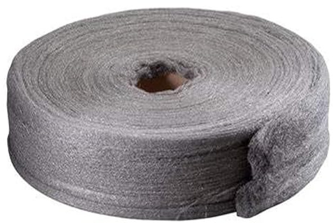 Uxsjakjsd Lana D'Acciaio di 0000, Rotolo da 2 Kg per La Pulizia, La Rimozione Della Ruggine e La Lucidatura di Finiture In Legno e Metallo