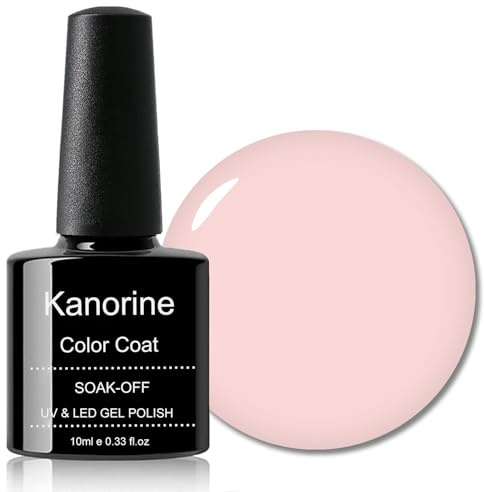 KANORINE Gel Polish Soak-Off UV/LED Gel Nail Polish Nude PINK Rosa Xhybrida Color Coat Gel Nail Varnish Nail Art TYPE 10ml