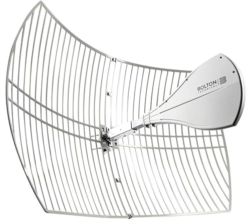 Bolton Technical Antena Long Ranger (BT974822) | Parabólica - Alcance de más de 20 millas | Todas las bandas celulares: 5G, 4G, LTE | WiFi 2.4/5 GHz WiFi 6 | Antena celular/WiFi de alta ganancia de