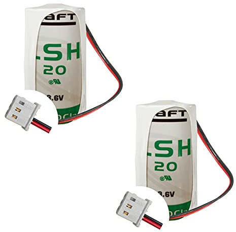 Maxxistore - Saft 2 batterie al litio size D compatibile Tecnoalarm - 3,6V 13Ah - LSH20 - ER34615M - Connettore Molex 5264-03