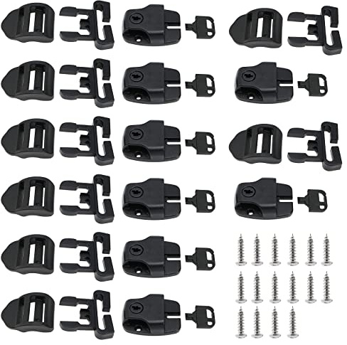 VGOL 8 Set Clip Di Copertura Per Vasca Idromassaggio Spa Chiusure Di Ricambio Serratura A Clip Con Chiavi E Hardware Kit Di Riparazione Chiusura Rotta Con Slot Nero