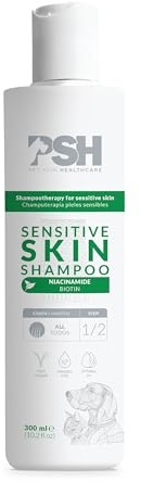 Shampooing Rituel Hypoallergénique PSH - Shampooing Hypoallergénique pour Chiens et Chats avec Peaux Sensibles - sans Colorants, Sels, Sulfates Ni Khaton - Hydratation Et Douceur - 300 ML